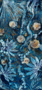 Southgern Garden, Cyanotype on Watercolor Paper, 50 X 24