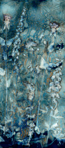 Summer Garden II, Cyanotype on Watercolor Paper, 50 X 24