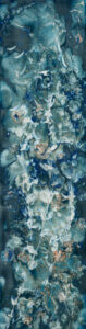 Summer Garden III, Cyanotype on Canvas, 84 x 23