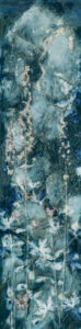 Summer Garden IV, Cyanotype on Canvas, 84 x 23